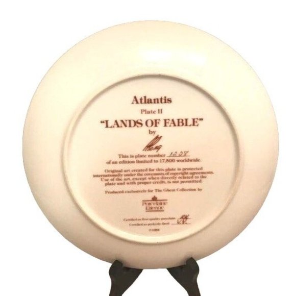 1982 Atlantis Collectible Plate Lands of Fable Ghent Collection 9" - Picture 2 of 6